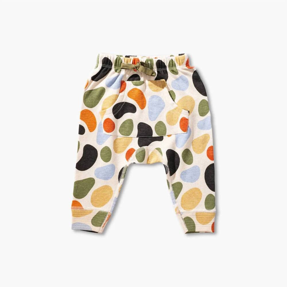 NEW SAPLING ORGANIC kid's pebbles waffle pant in multi
